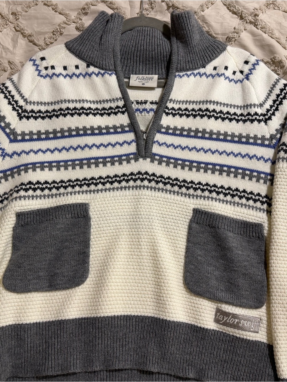Taylor Swift Folklore Winter Half-Zip Sweater